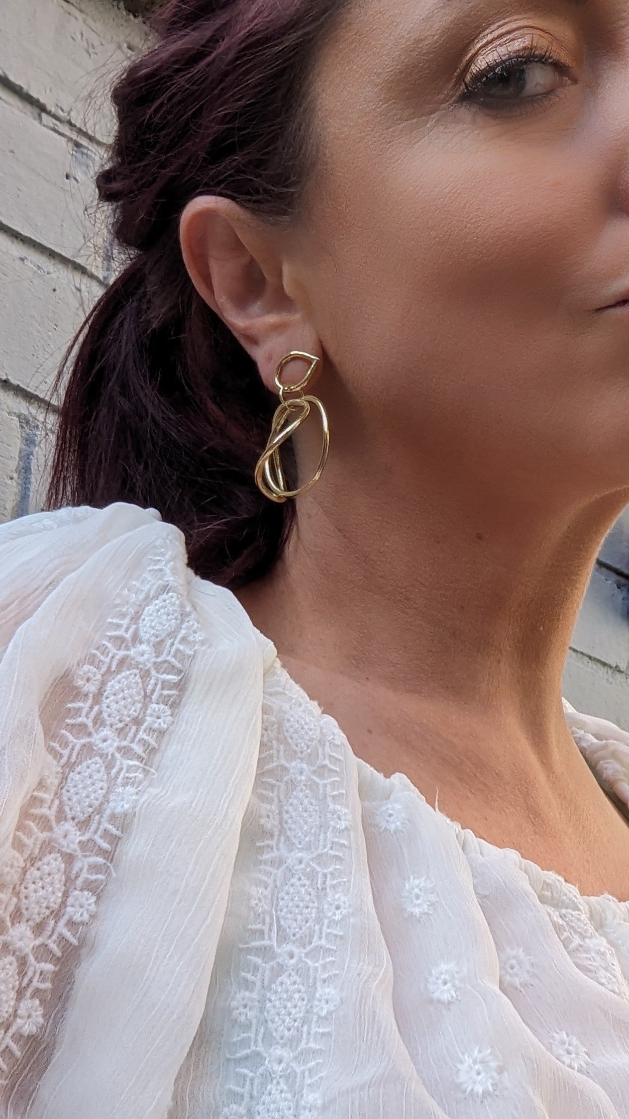 'Theia's Vision' Gold Statement Earrings
