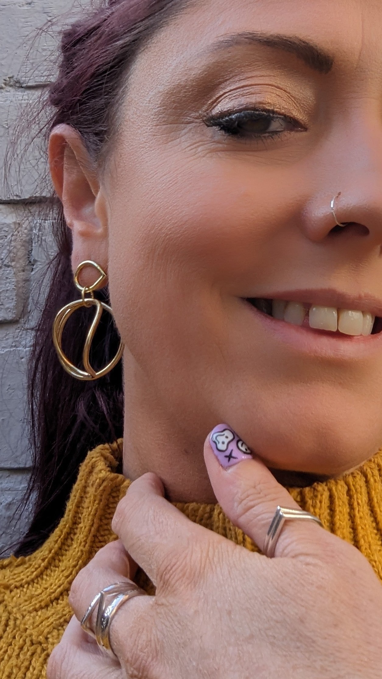 'Theia's Vision' Gold Statement Earrings