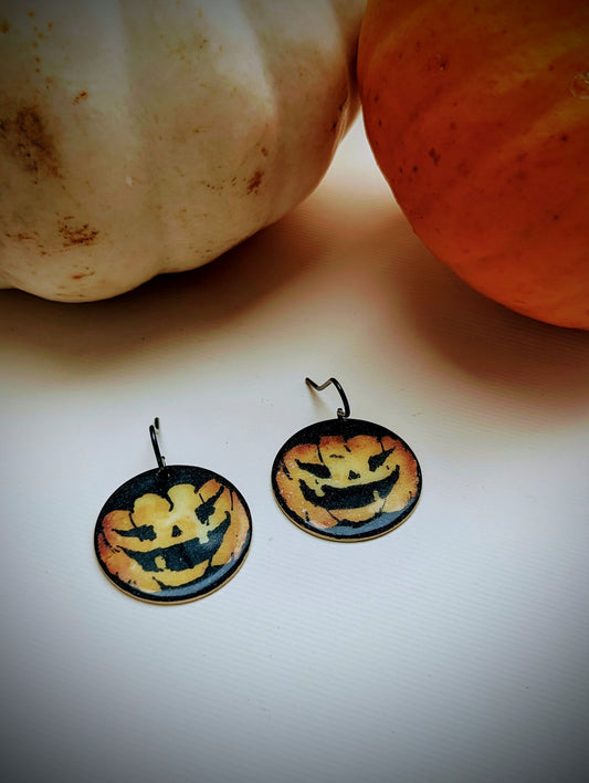 Pumpkin Earrings ( Halloween Jewellery)