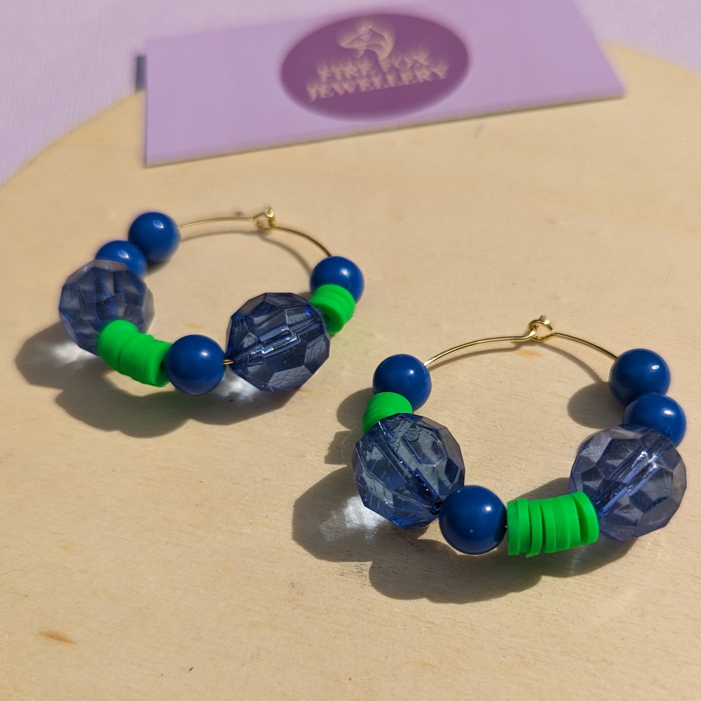 Chunky Beaded Hoops.