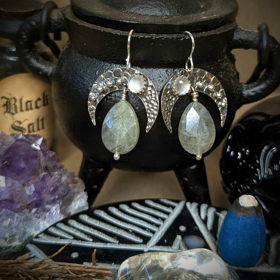 Magic Crystal Moon Earrings