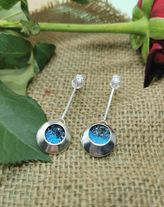 Silver Earrings with Crystal Cubic Zirconias.